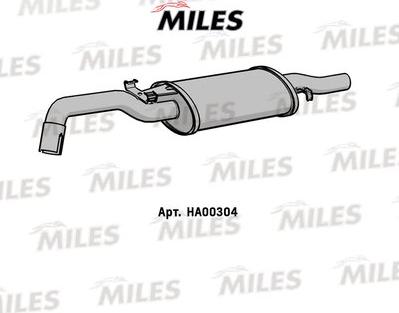 Miles HA00304 - Глушник вихлопних газів кінцевий autozip.com.ua