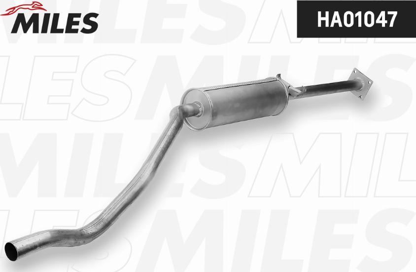 Miles HA01047 - Середній глушник вихлопних газів autozip.com.ua