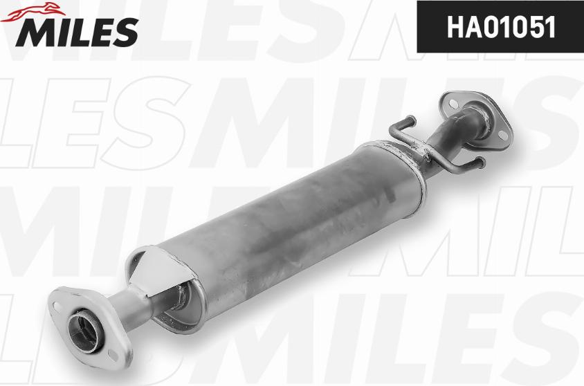 Miles HA01051 - Середній глушник вихлопних газів autozip.com.ua
