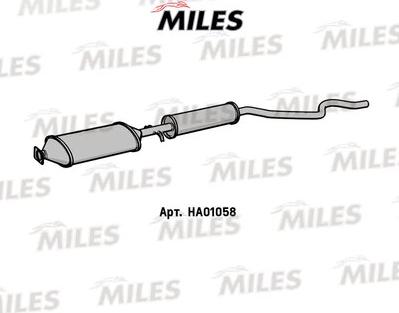 Miles HA01058 - Середній глушник вихлопних газів autozip.com.ua