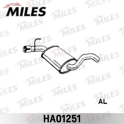Miles HA01251 - Середній глушник вихлопних газів autozip.com.ua