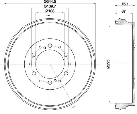 Mintex MBD403 - Гальмівний барабан autozip.com.ua