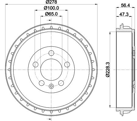 Mintex MBD411 - Гальмівний барабан autozip.com.ua