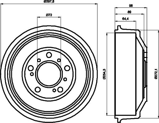 Mintex MBD041 - Гальмівний барабан autozip.com.ua