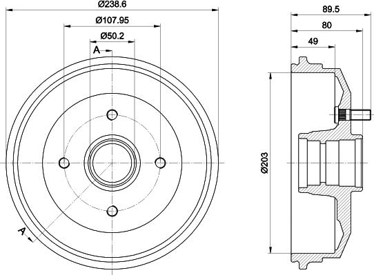 Mintex MBD052 - Гальмівний барабан autozip.com.ua