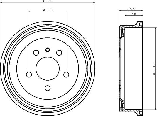 Mintex MBD063 - Гальмівний барабан autozip.com.ua