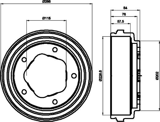 Mintex MBD015 - Гальмівний барабан autozip.com.ua