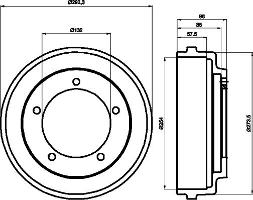 Mintex MBD020 - Гальмівний барабан autozip.com.ua