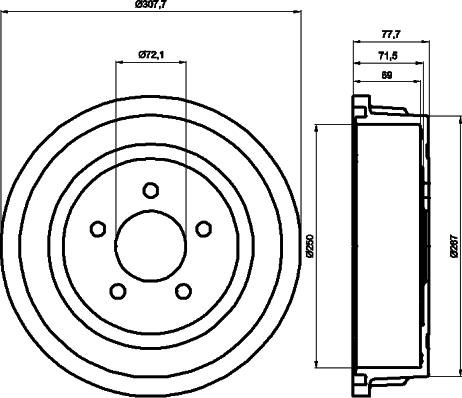 Mintex MBD185 - Гальмівний барабан autozip.com.ua