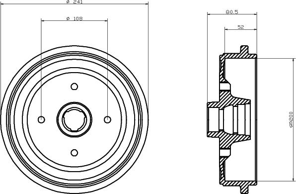 Mintex MBD121 - Гальмівний барабан autozip.com.ua