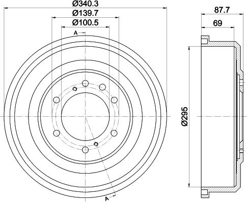 Mintex MBD347 - Гальмівний барабан autozip.com.ua