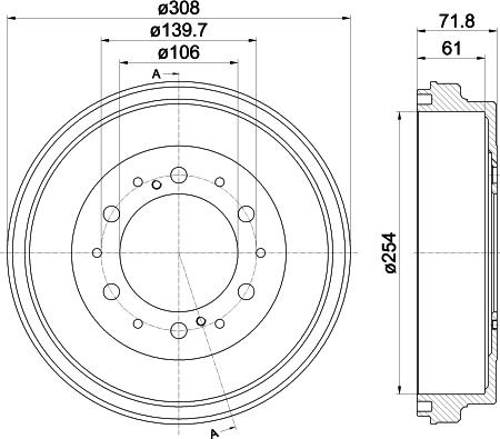 Mintex MBD351 - Гальмівний барабан autozip.com.ua