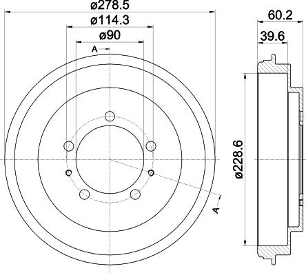 Mintex MBD352 - Гальмівний барабан autozip.com.ua