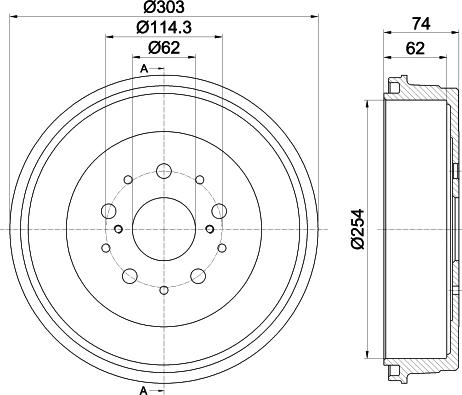 Mintex MBD361 - Гальмівний барабан autozip.com.ua