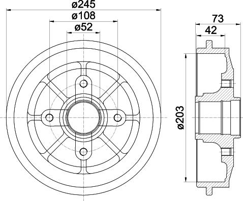 Mintex MBD304 - Гальмівний барабан autozip.com.ua