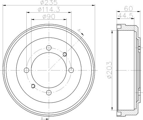 Mintex MBD315 - Гальмівний барабан autozip.com.ua