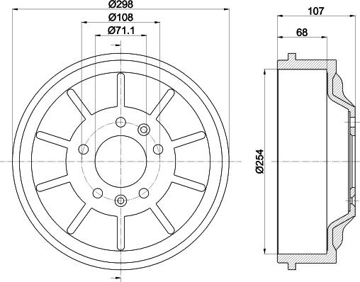 Mintex MBD310 - Гальмівний барабан autozip.com.ua