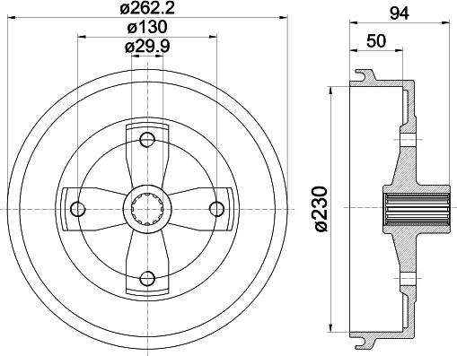 Mintex MBD295 - Гальмівний барабан autozip.com.ua