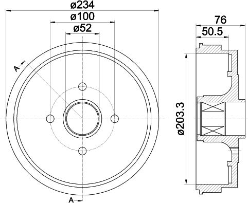 Mintex MBD293 - Гальмівний барабан autozip.com.ua