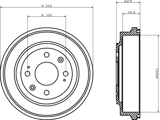 Mintex MBD268 - Гальмівний барабан autozip.com.ua