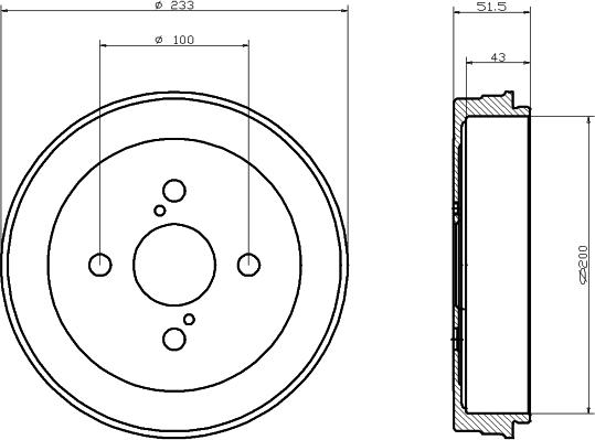 Mintex MBD267 - Гальмівний барабан autozip.com.ua