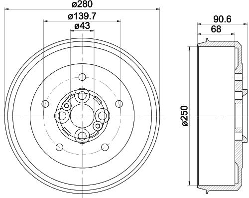 Mintex MBD278 - Гальмівний барабан autozip.com.ua