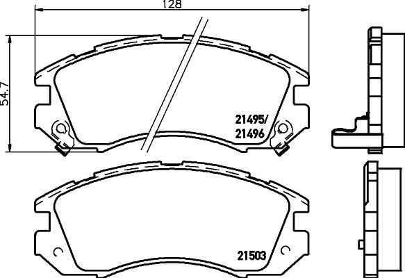 Mintex MDB1496 - Гальмівні колодки, дискові гальма autozip.com.ua