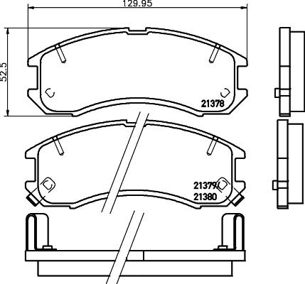 Mintex MDB1441 - Гальмівні колодки, дискові гальма autozip.com.ua