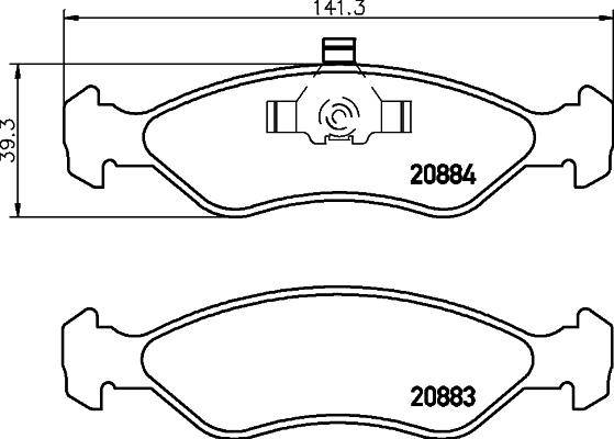 Mintex MDB1463 - Гальмівні колодки, дискові гальма autozip.com.ua