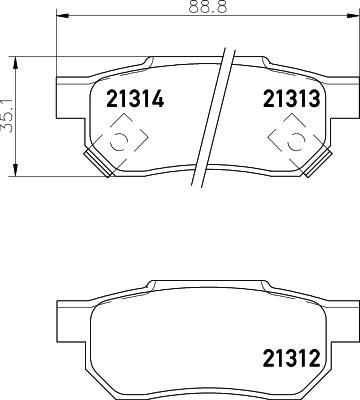 Mintex MDK0073 - Комплект гальм, дисковий гальмівний механізм autozip.com.ua