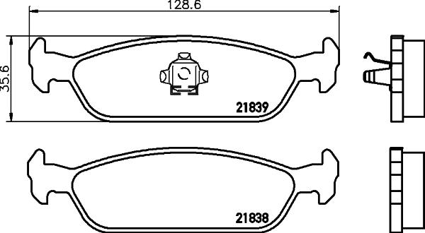 Mintex MDB1428 - Гальмівні колодки, дискові гальма autozip.com.ua