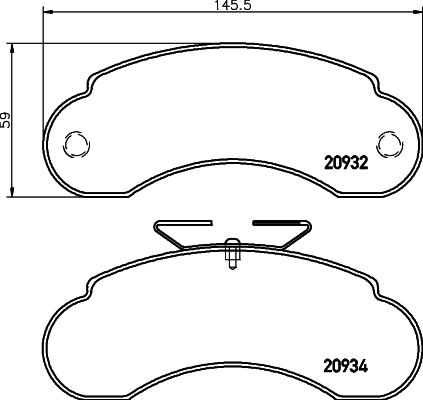 Mintex MDB1470 - Гальмівні колодки, дискові гальма autozip.com.ua