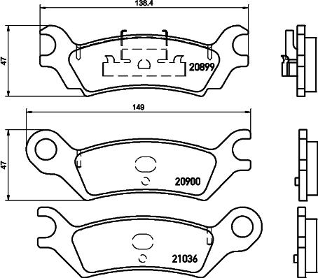 Mintex MDB1477 - Гальмівні колодки, дискові гальма autozip.com.ua