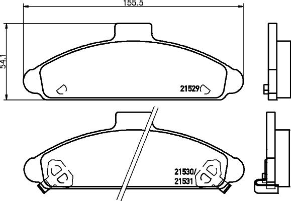 Mintex MDB1562 - Гальмівні колодки, дискові гальма autozip.com.ua