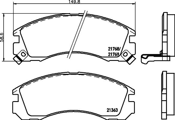 Mintex MDB1539 - Гальмівні колодки, дискові гальма autozip.com.ua