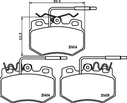 Mintex MDB1611 - Гальмівні колодки, дискові гальма autozip.com.ua