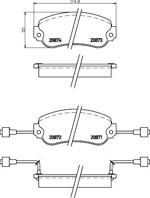 Woking P1273.12 - Гальмівні колодки, дискові гальма autozip.com.ua
