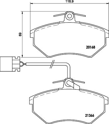 Mintex MDB1700 - Гальмівні колодки, дискові гальма autozip.com.ua