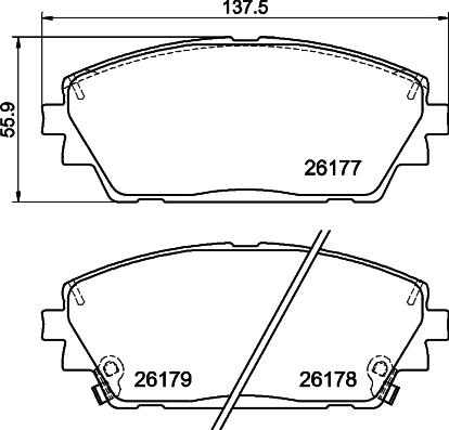 Mintex MDB84197 - Гальмівні колодки, дискові гальма autozip.com.ua