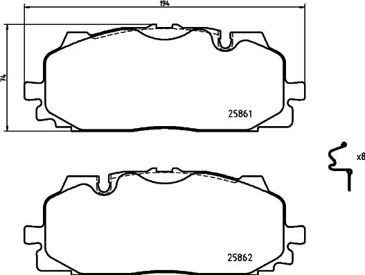 Mintex MDB83760 - Гальмівні колодки, дискові гальма autozip.com.ua