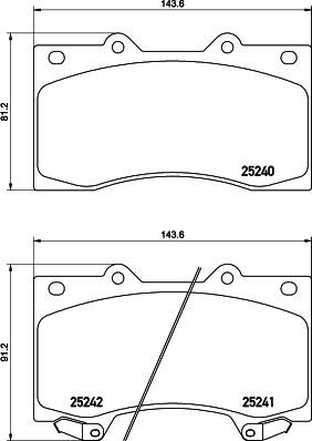 Mintex MDB3144 - Гальмівні колодки, дискові гальма autozip.com.ua