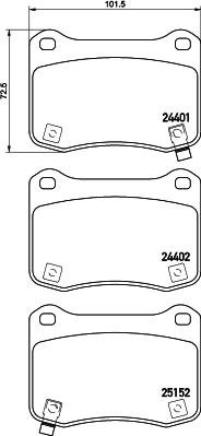 Valeo 671485 - Гальмівні колодки, дискові гальма autozip.com.ua