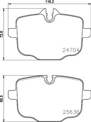 BMW 6896976 - Гальмівні колодки, дискові гальма autozip.com.ua