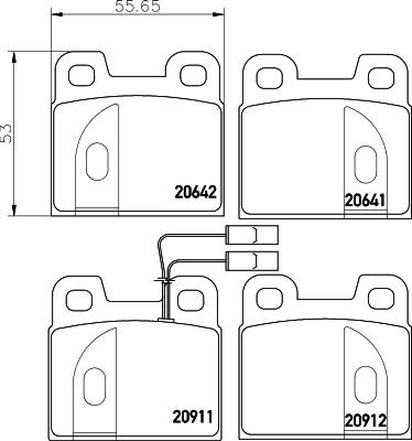 Mintex MDB2463 - Гальмівні колодки, дискові гальма autozip.com.ua