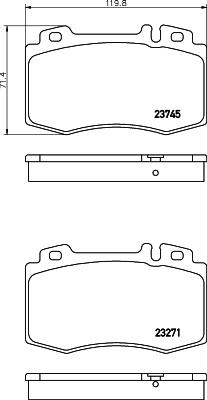 Mintex MDB2598 - Гальмівні колодки, дискові гальма autozip.com.ua