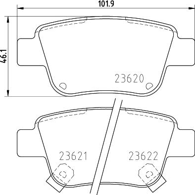 Mintex MDB2546 - Гальмівні колодки, дискові гальма autozip.com.ua