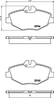 Mintex MDB2539 - Гальмівні колодки, дискові гальма autozip.com.ua