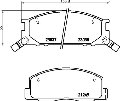 Mintex MDB2529 - Гальмівні колодки, дискові гальма autozip.com.ua