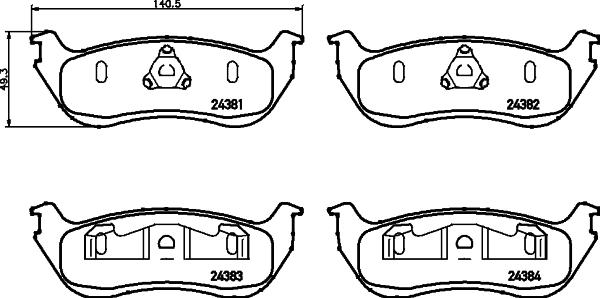 Mintex MDB2182 - Гальмівні колодки, дискові гальма autozip.com.ua