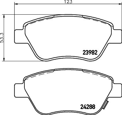 Mintex MDB2854 - Гальмівні колодки, дискові гальма autozip.com.ua